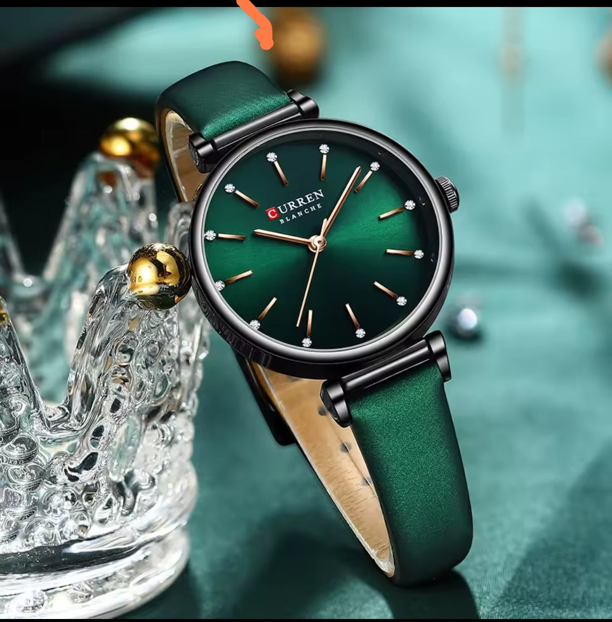Reloj Curren 9081 CUERO Mujer Dama Negocio