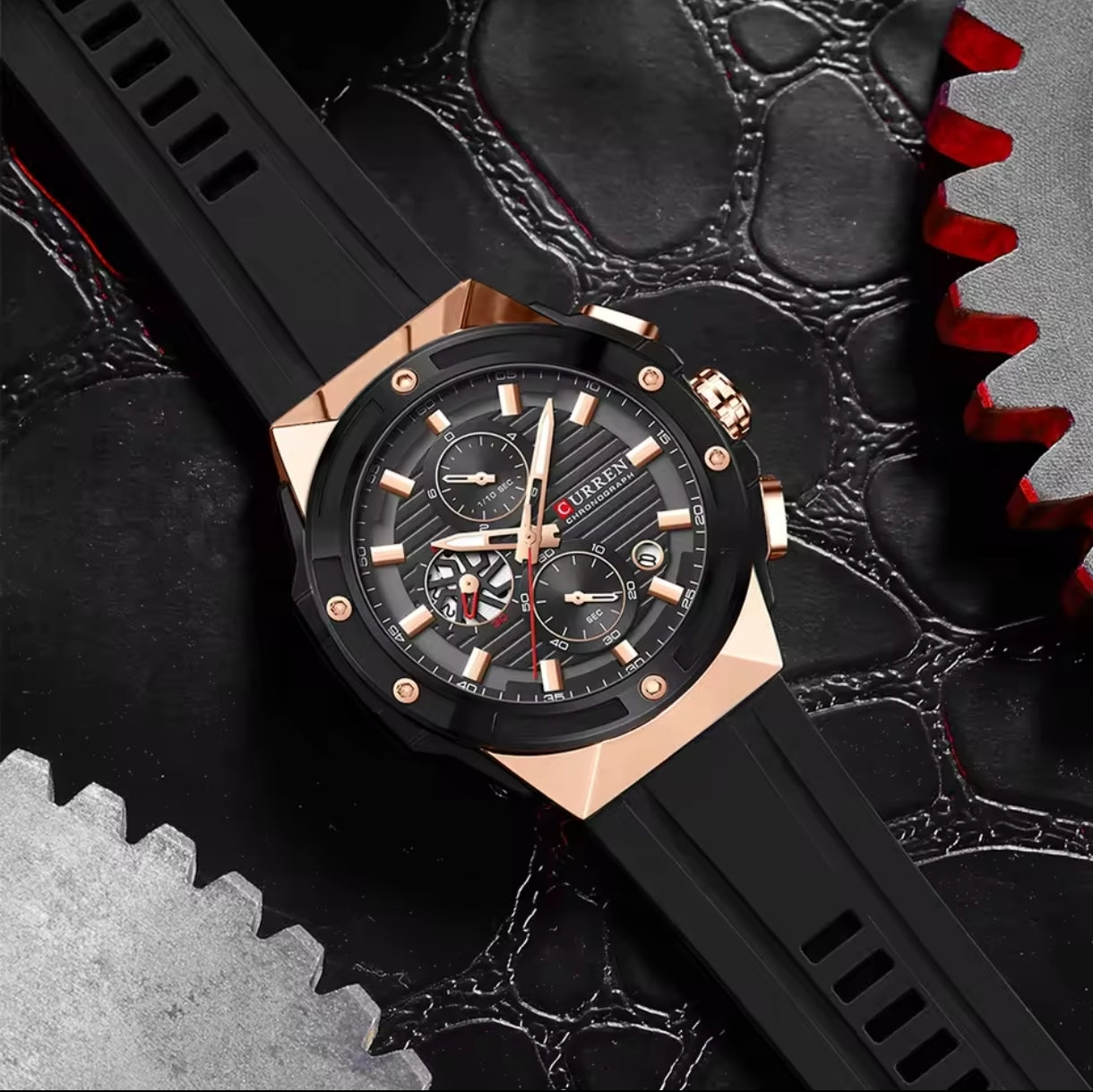 Reloj Curren 8462 Silicona crono NU