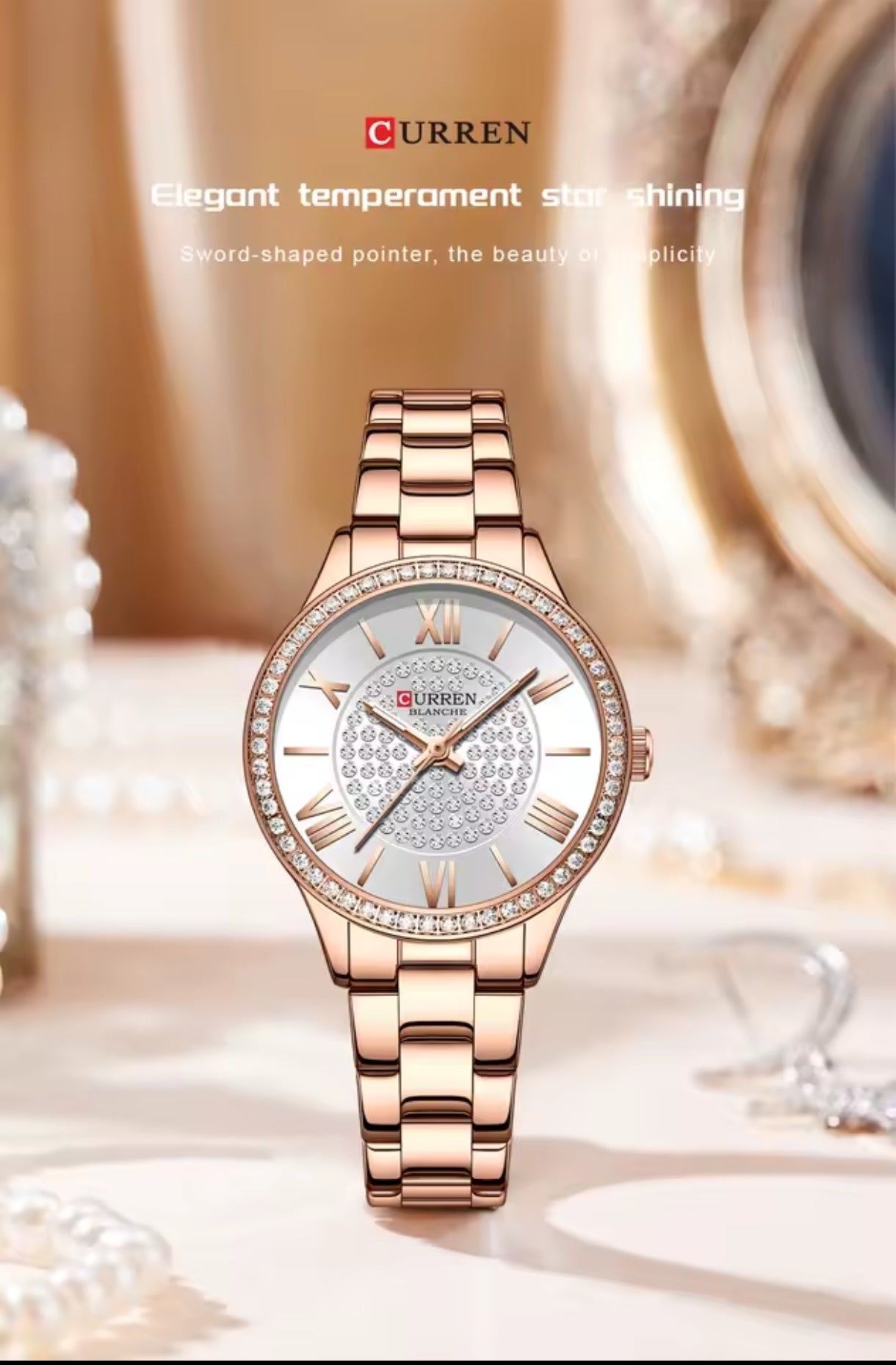 Reloj Curren 9084 Para Mujer Elegante